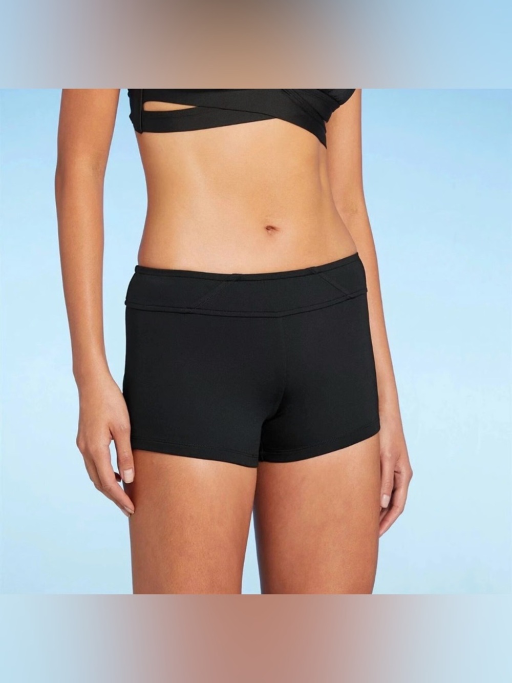 NWT Kona Sol XL Black Swim Bottom Boy Shorts Board Shorts Modest Full Coverage